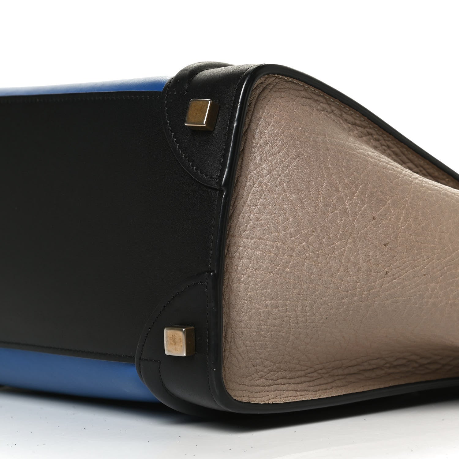 Celine Elephant Calfskin Micro Tri-Color Luggage Indigo 10 of 13