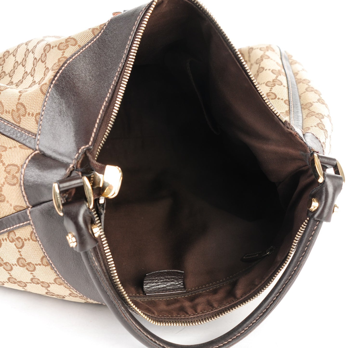 Monogram Large D Gold Hobo Dark Brown