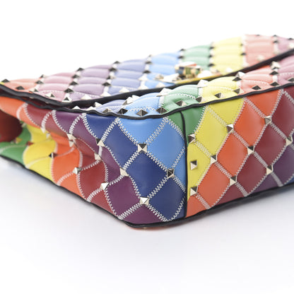 Valentino Garavani Lambskin Medium Rockstud Spike Shoulder Bag Rainbow 5 of 8