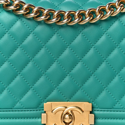 Chanel Calfskin Quilted Medium Boy Flap Turquoise 8 of 11