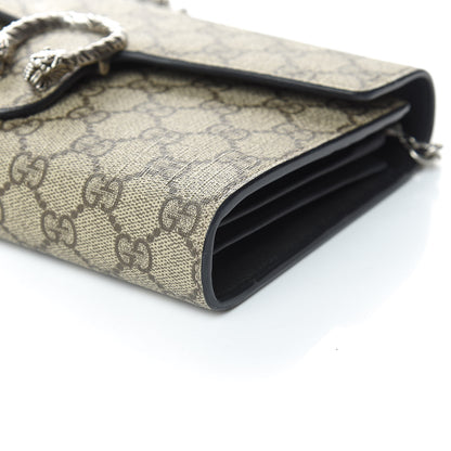 Gucci GG Supreme Monogram Mini Dionysus Chain Wallet Beige Black 9 of 11