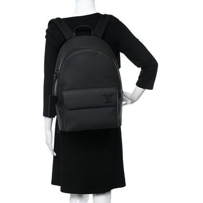 Louis Vuitton Grained Calfskin Aerogram Takeoff Backpack Black 2 of 9