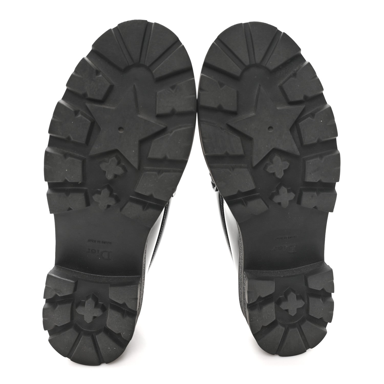 Christian Dior Brushed Calfskin Rubber Dior Code Cap Toe Lug Sole 35mm Loafers 38 Black 6 of 9