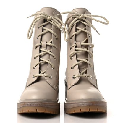 Hermes Calfskin Bridge Ankle Boots 38 Beige Grege 2 of 8