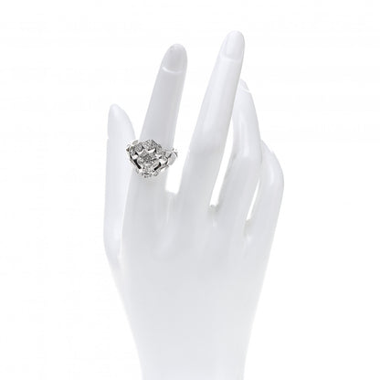 Chanel 18K White Gold Diamond Sous Le Signe Du Lion Ring 54 7 8 of 16
