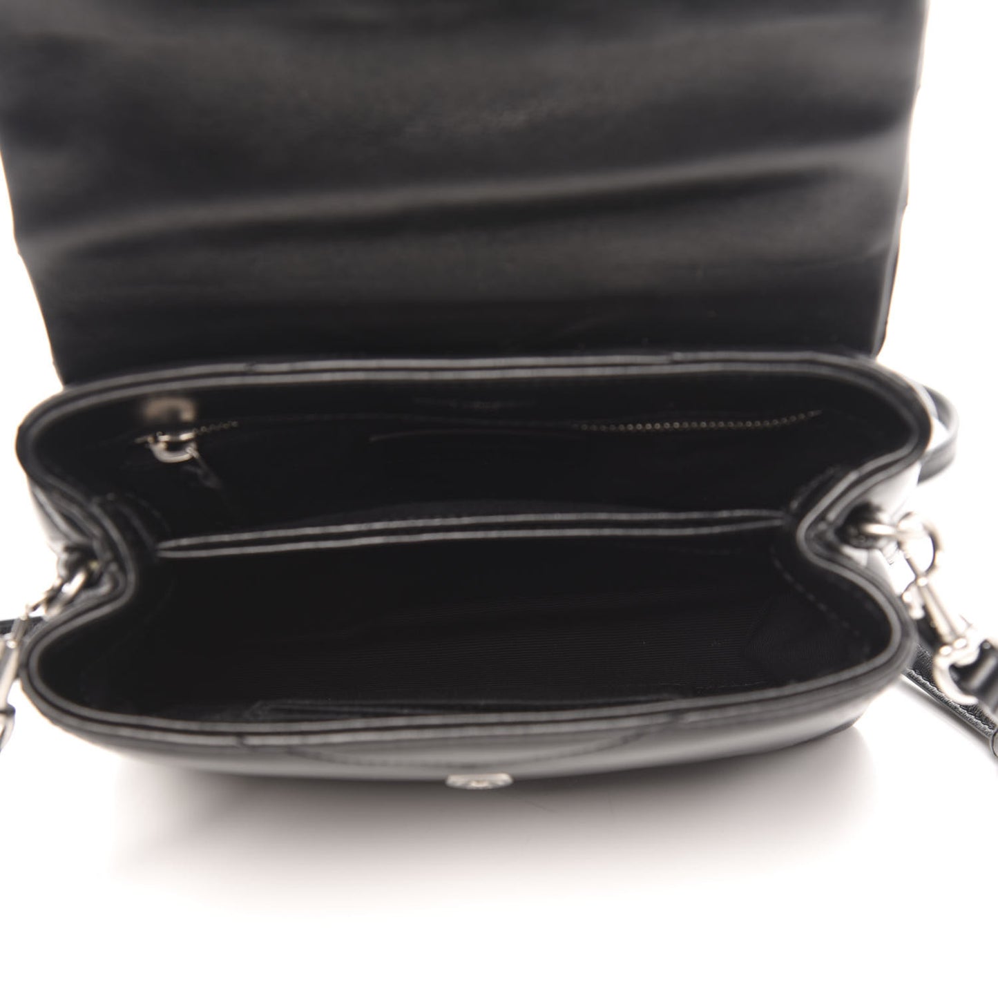 Calfskin Y Quilted Monogram Toy Loulou Crossbody Bag Black