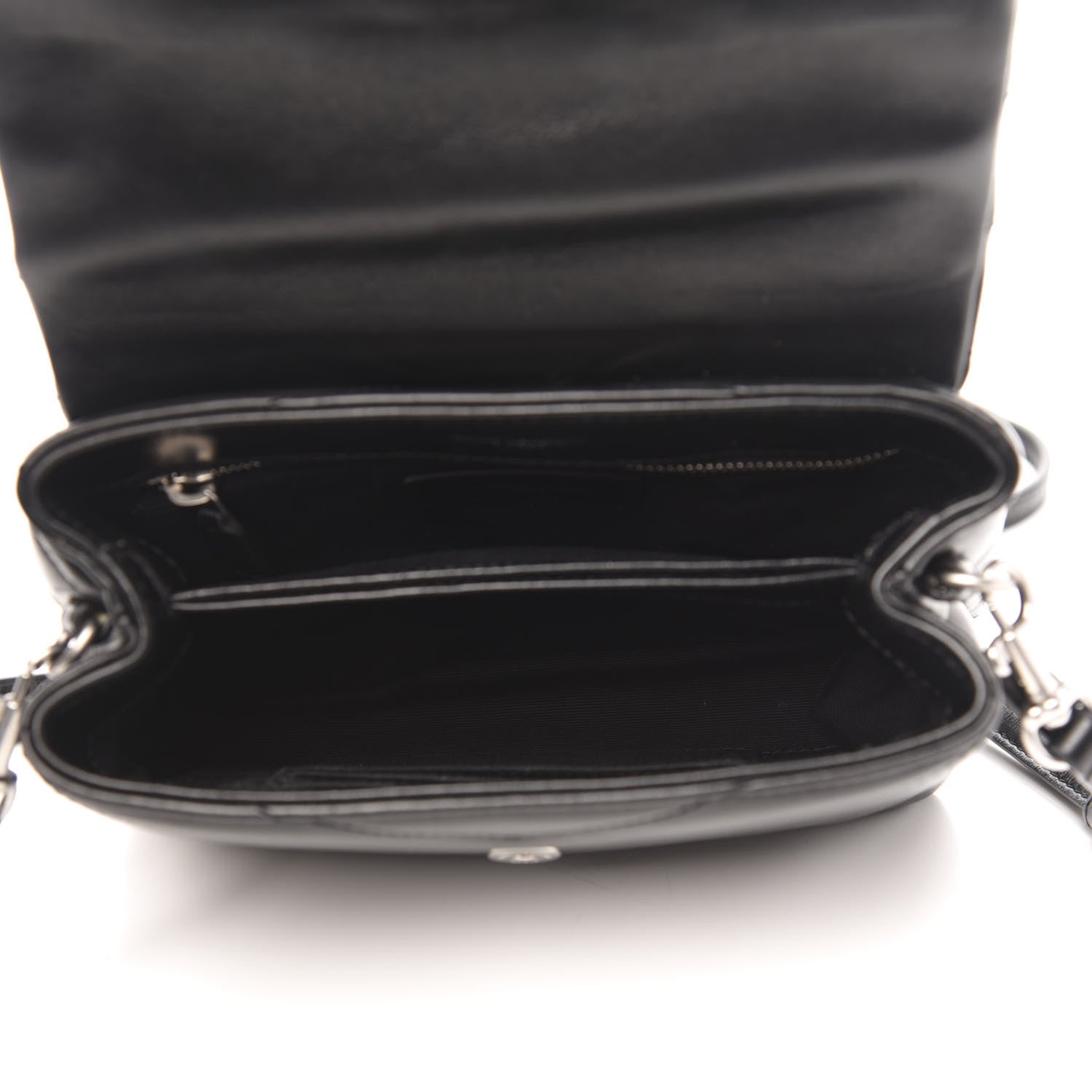 Saint Laurent Calfskin Y Quilted Monogram Toy Loulou Crossbody Bag Black 5 of 14