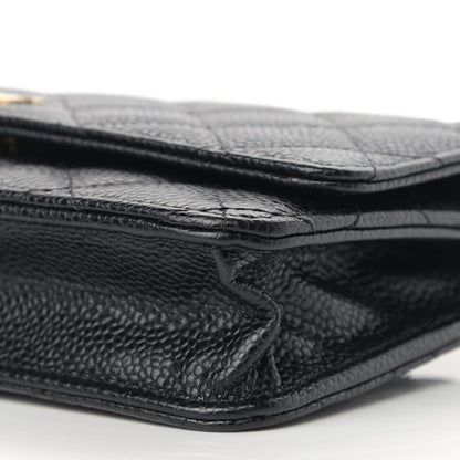 Chanel Caviar Quilted Wallet On Chain WOC Black 9 of 11