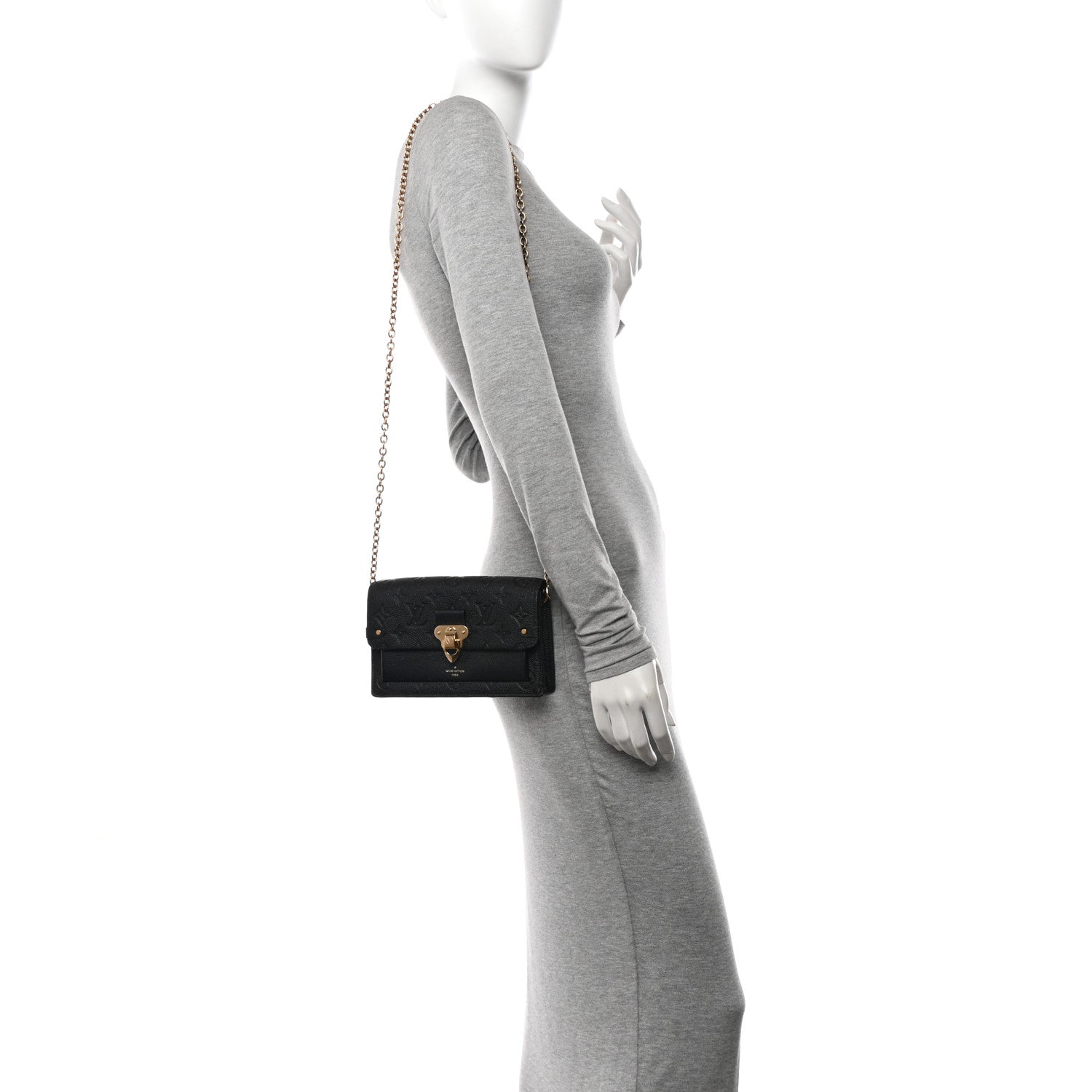 Louis Vuitton Empreinte Vavin Chain Wallet Black 2 of 10