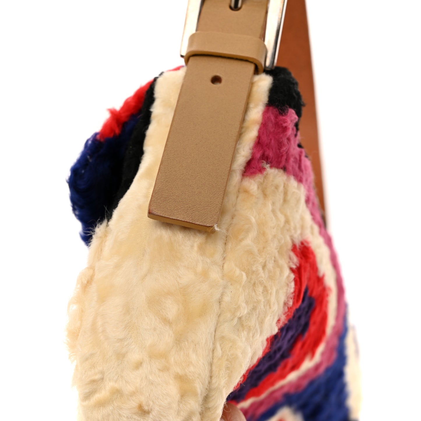 Persian Lamb Fur Baguette Multicolor