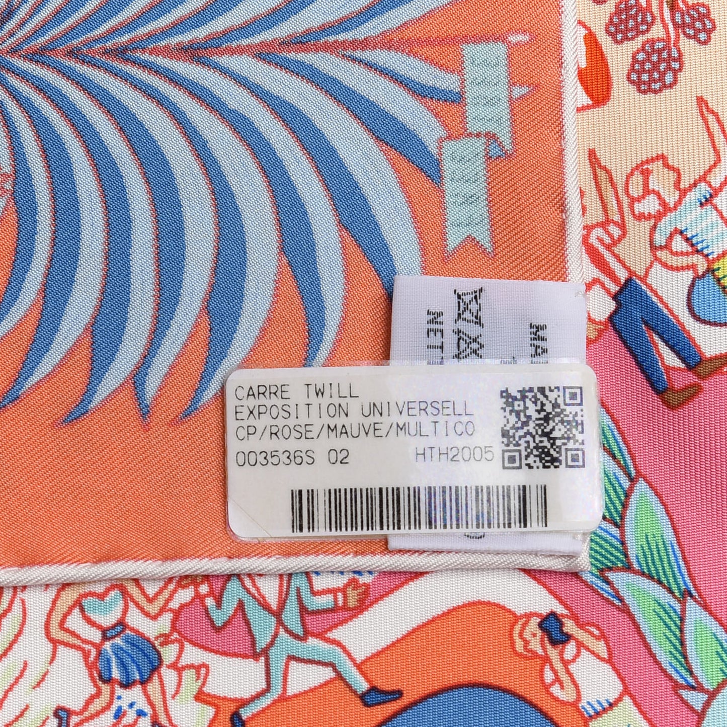 Silk Exposition Universelle Scarf 90 Rose Mauve Multicolore