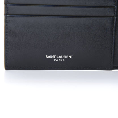 Saint Laurent Calfskin Smoking Forever Patch Bifold Wallet Black 6 of 7