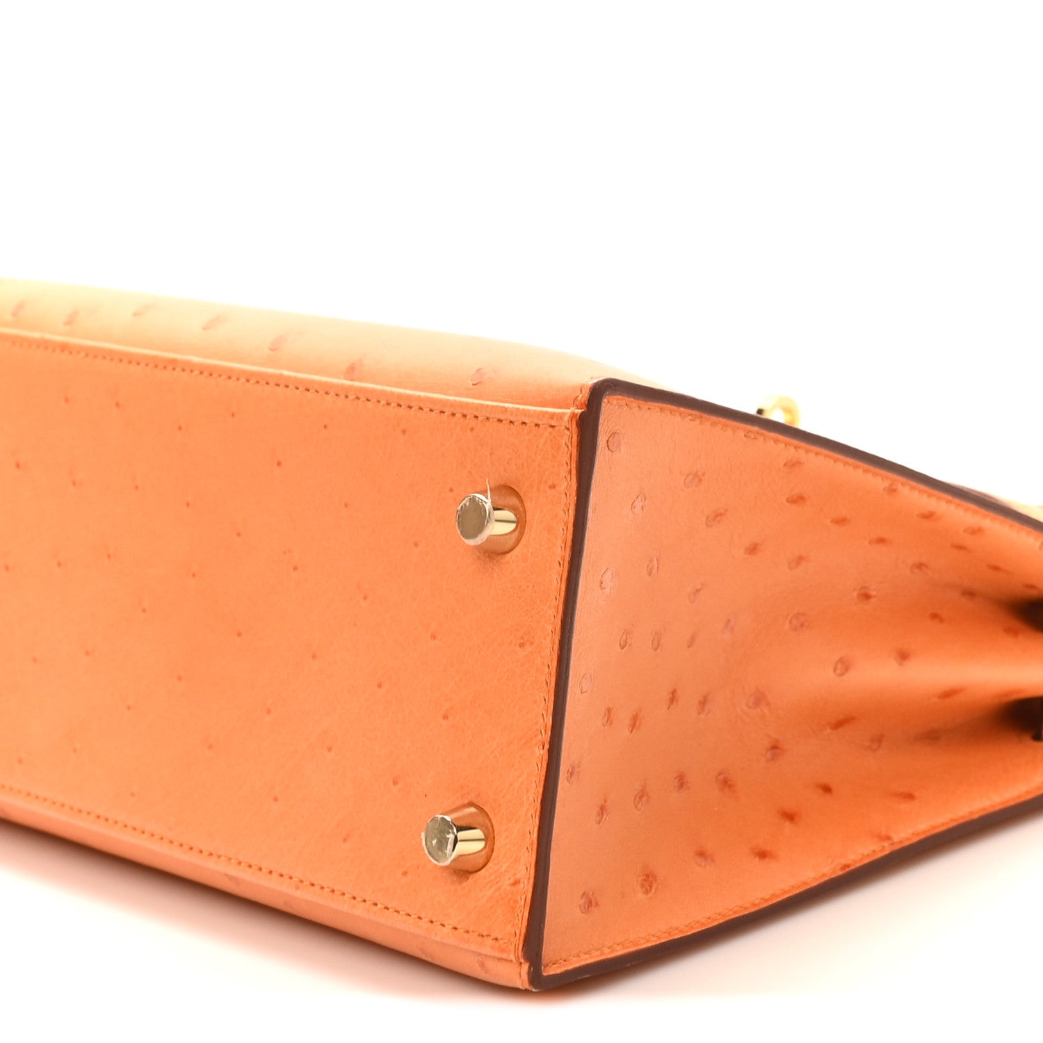 Hermes Ostrich Kelly Sellier 25 Abricot 10 of 11