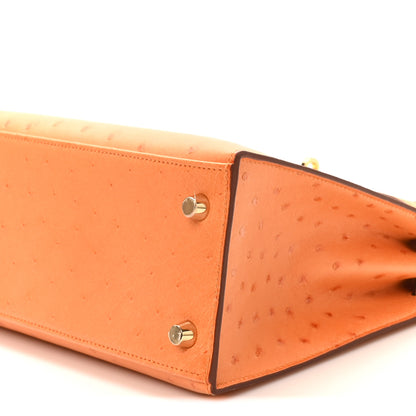 Hermes Ostrich Kelly Sellier 25 Abricot 10 of 11