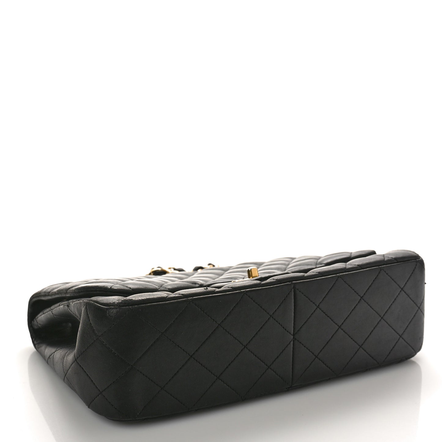 Lambskin Quilted Jumbo Single Flap Black