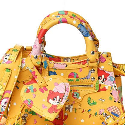 Balenciaga Calfskin Puppies and Friends Neo Classic Silver Hardware Mini City Puppies Yellow 13 of 13