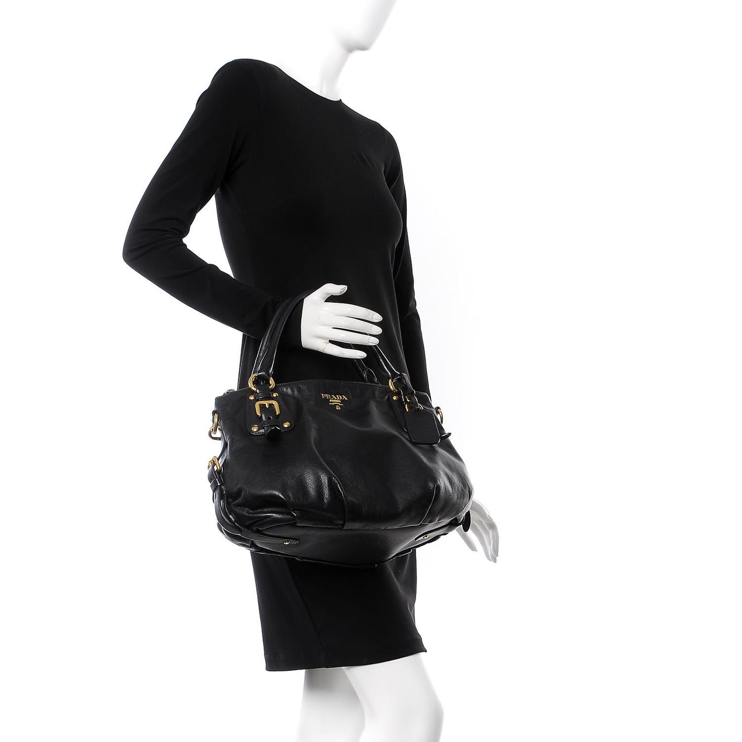 Soft Calf Shoulder Bag Black