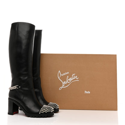 Christian Louboutin Calfskin Napaleona 70 Spikes Boots 37 Black 16 of 16