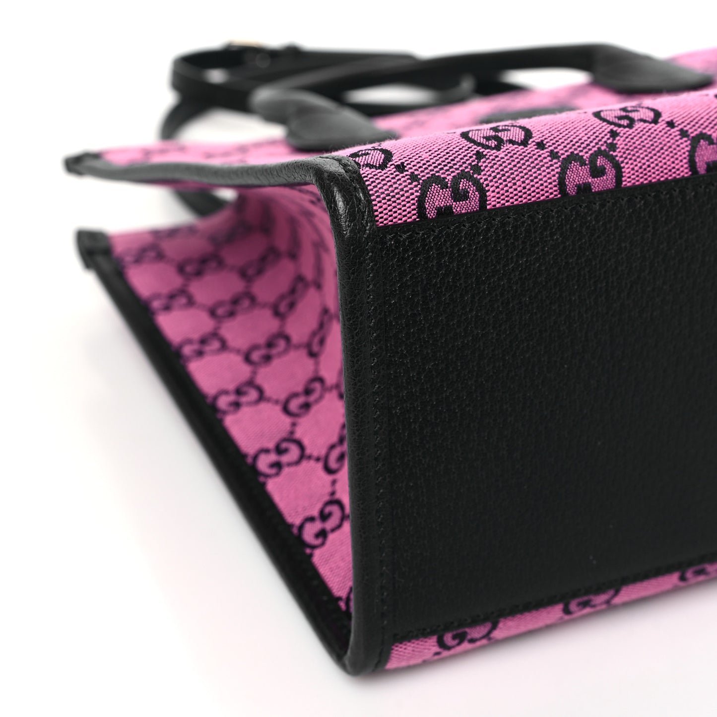 Monogram Multicolor Textured Dollar Calfskin Small Retro Interlocking G Tote Bag Pink Blue