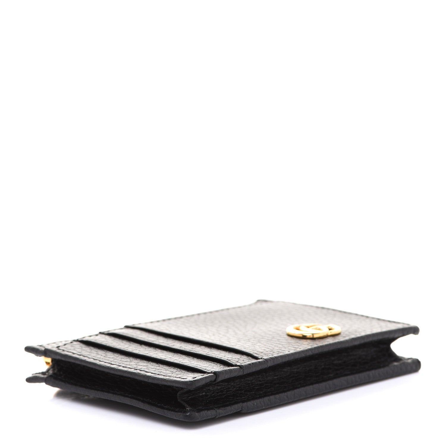 Gucci Dollar Calfskin GG Marmont Coin Case Card Holder Black 3 of 7