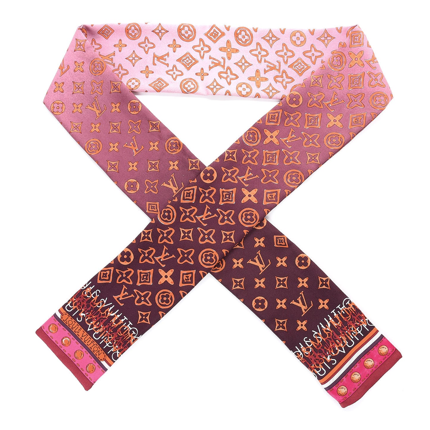 Silk Monogram Map Bandeau Plum Orient