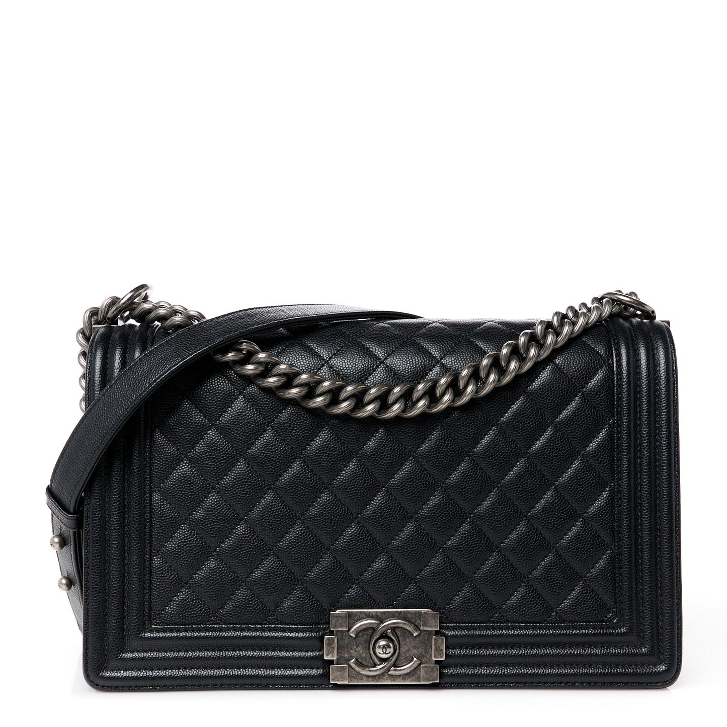 Caviar Quilted New Medium Boy Flap Black
