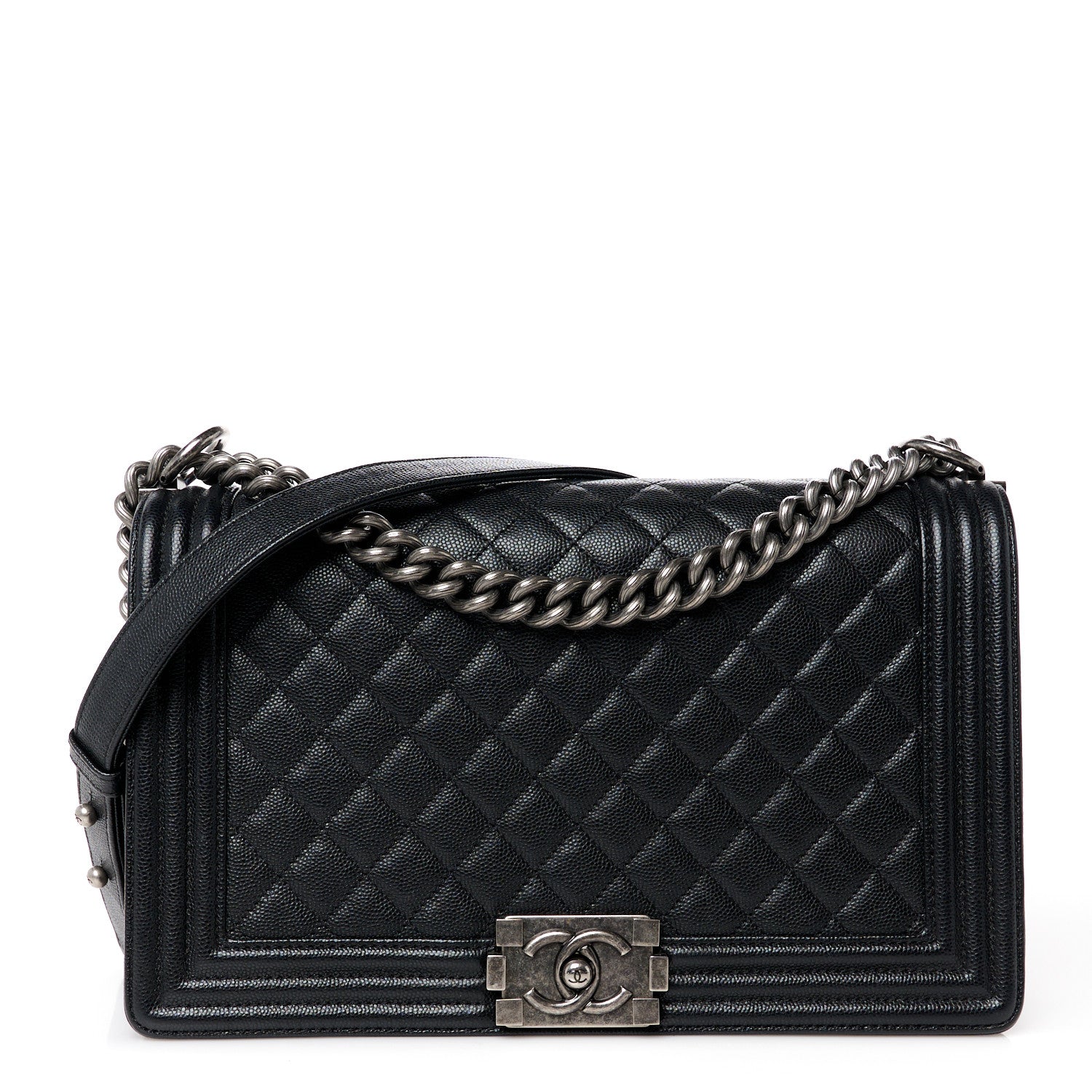 Chanel Caviar Quilted New Medium Boy Flap Black 1 of 10