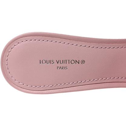Louis Vuitton Lambskin Embossed Monogram Revival Mid Heel Mules 37 Rose Claire 7 of 8