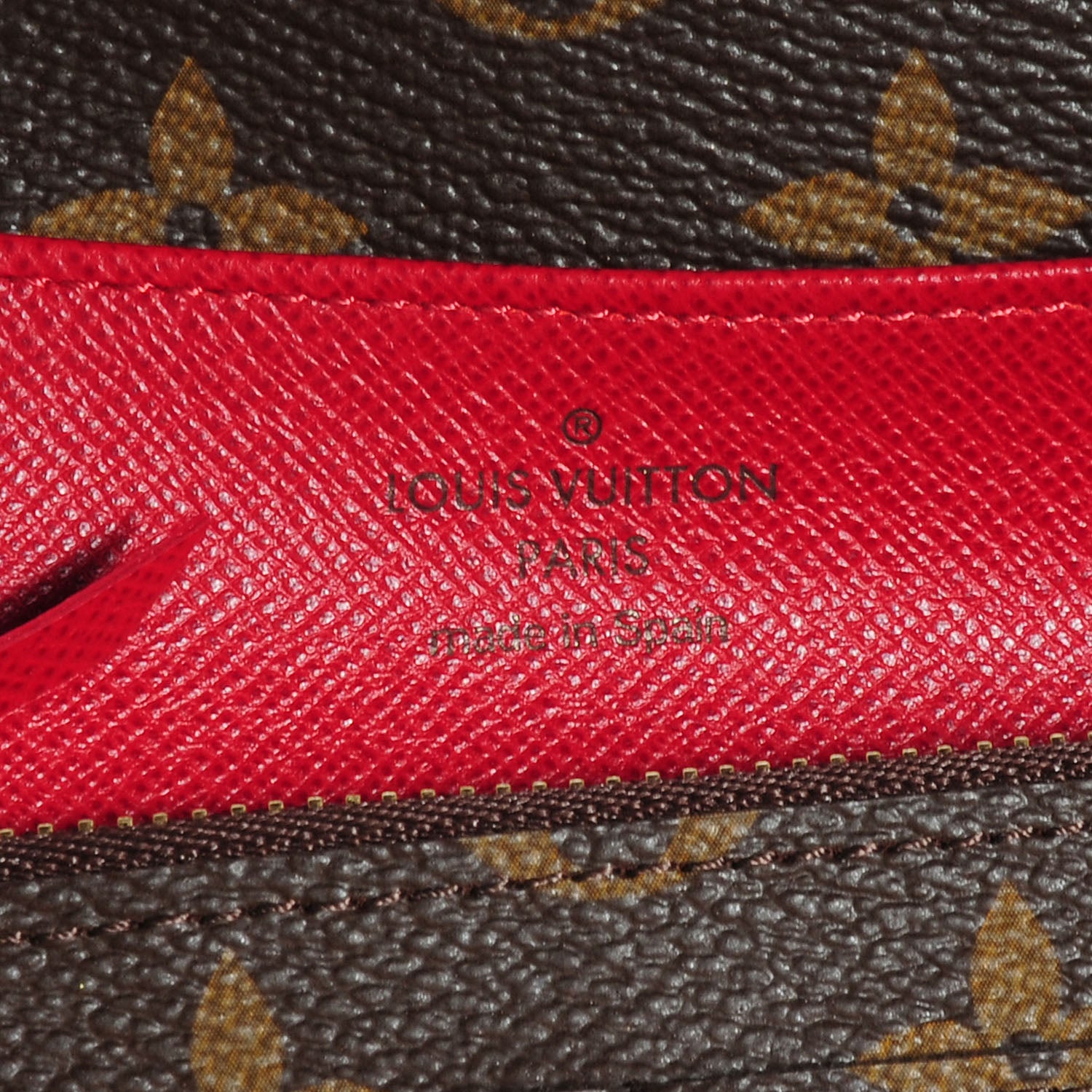 Louis Vuitton Monogram Emilie Wallet Rouge 6 of 7