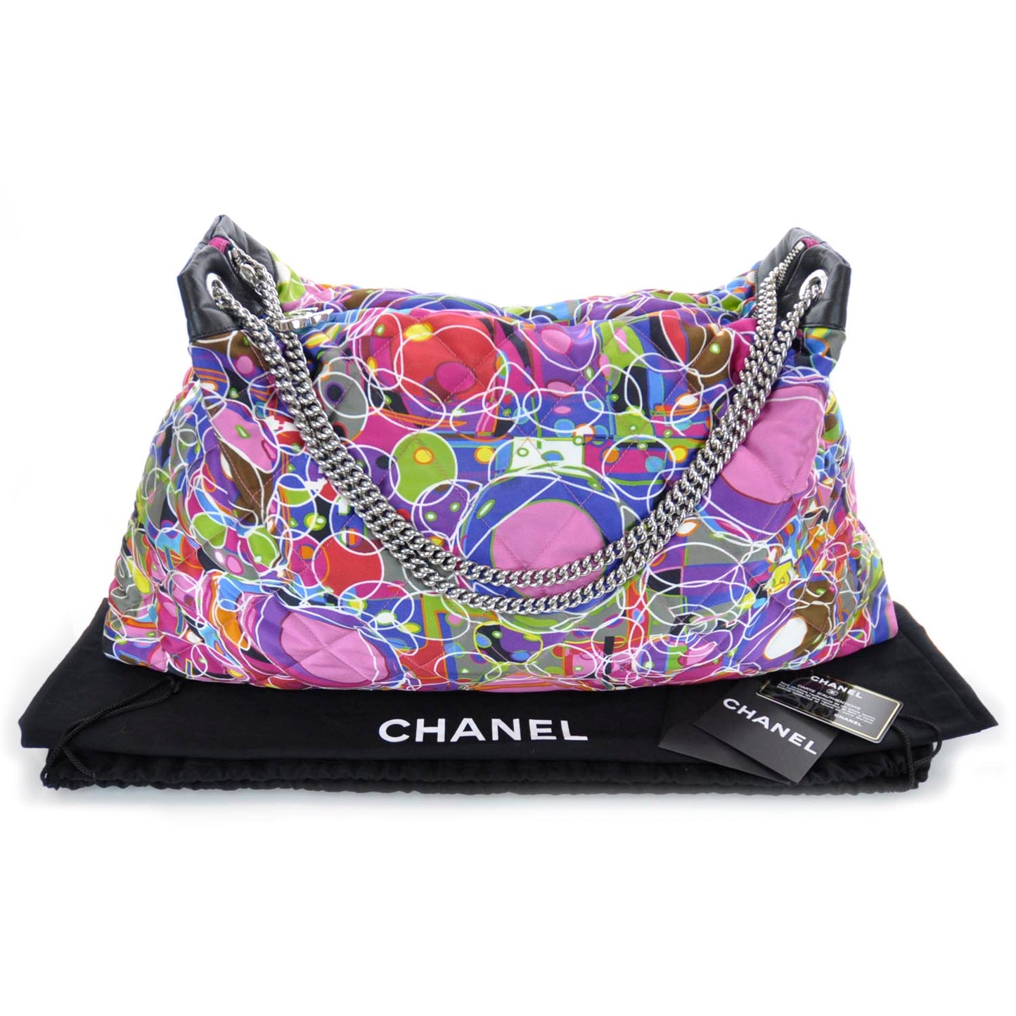 Satin Quilted Large Kaleidoscope Tote