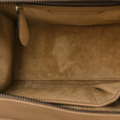 Celine Drummed Calfskin Micro Luggage Dune 6 of 14