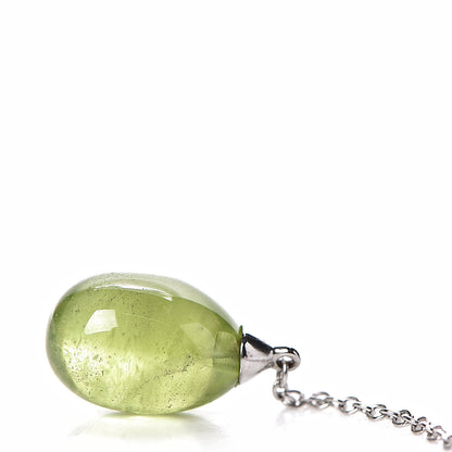 Tiffany 18K White Gold Peridot Rainbow Drops Pendant Necklace 7 of 8