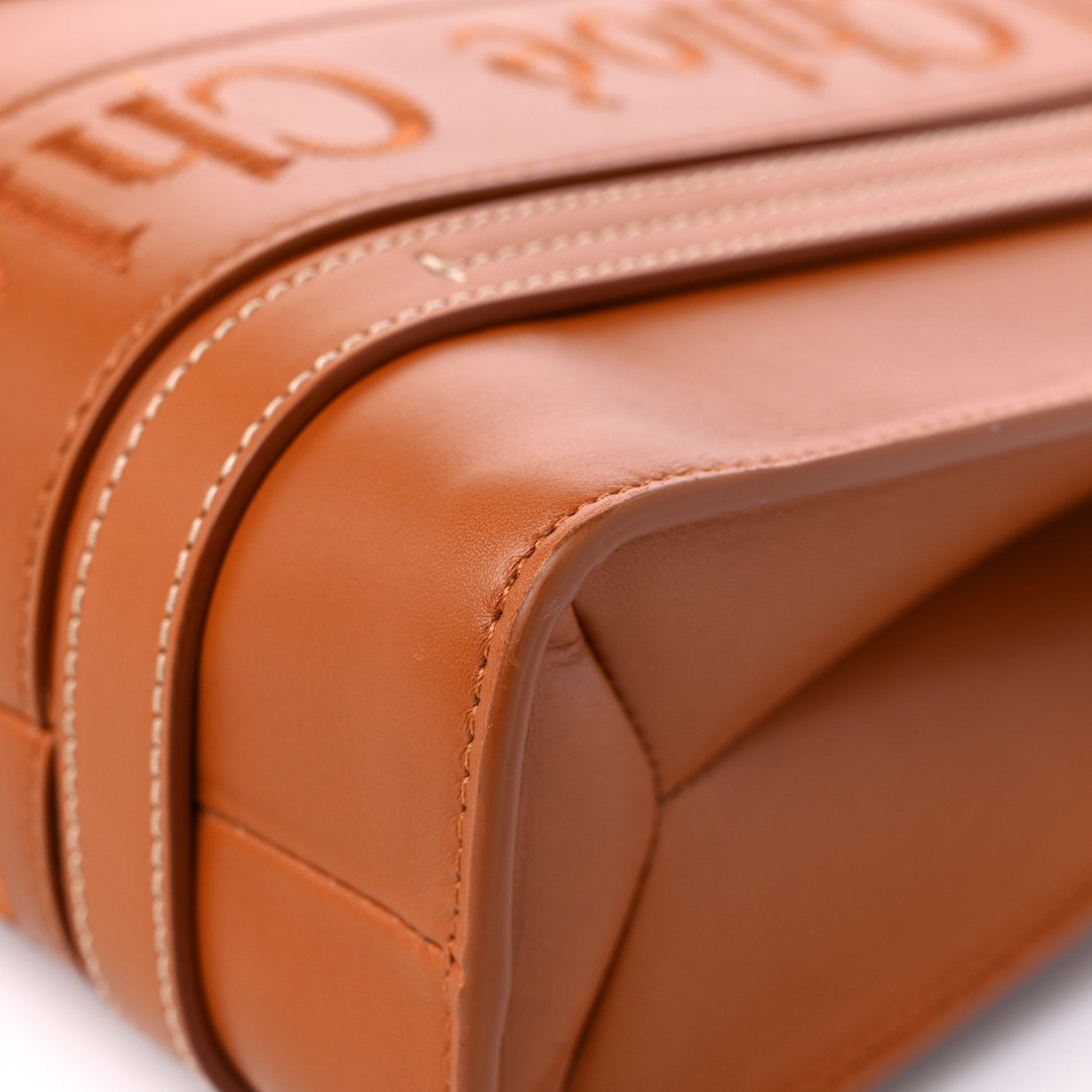 Chloe Calfskin Small Woody Tote Caramel 9 of 15