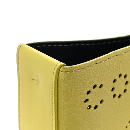 Chanel Calfskin Small Logo Eyelets Shopping Tote Yellow 10 of 15