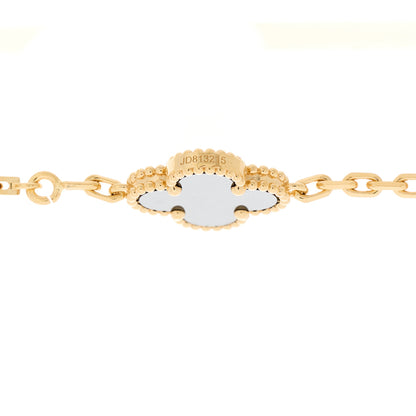 Van Cleef & Arpels 18K Yellow Gold Black Onyx 5 Motifs Vintage Alhambra Bracelet 4 of 6