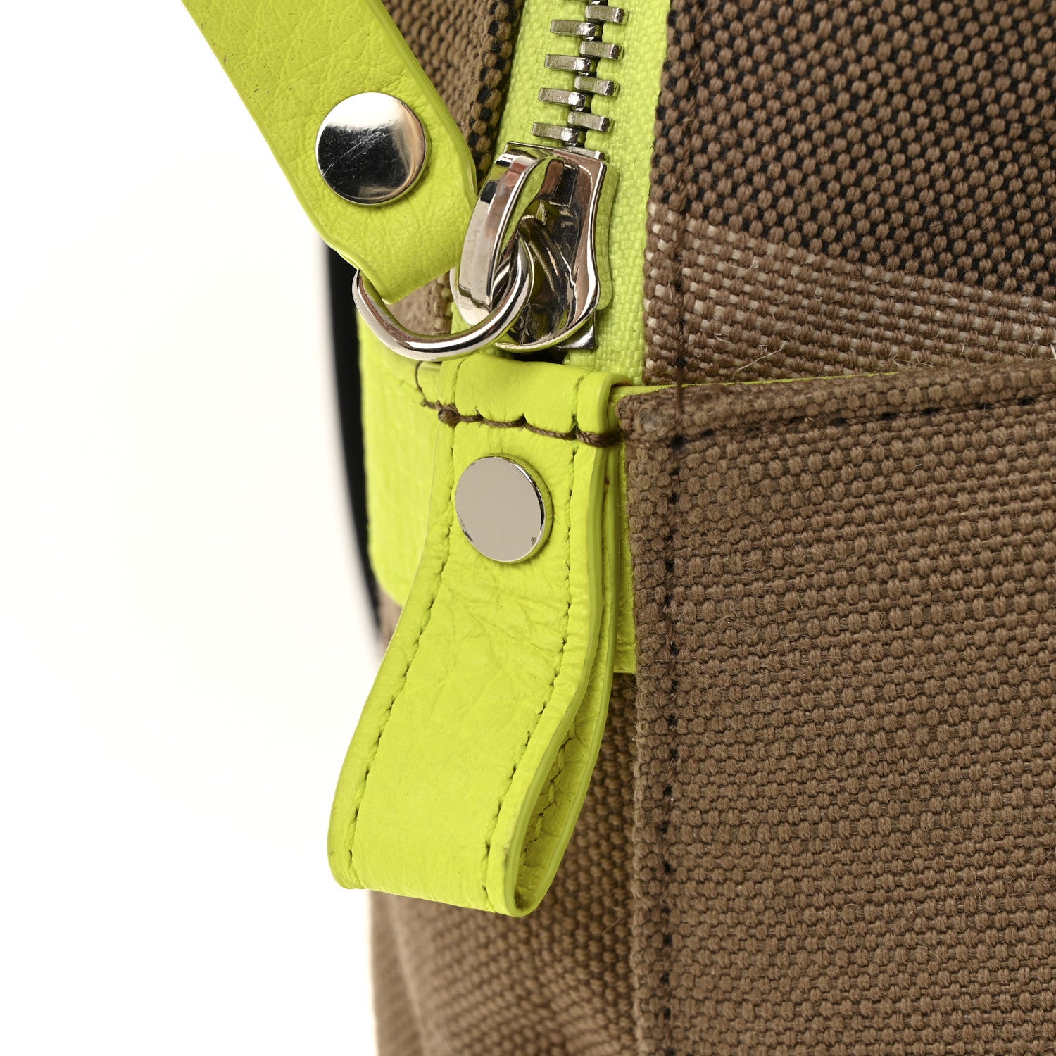 Burberry Jute Calfskin Mega Check Children's Backpack Neon Yellow 12 of 12