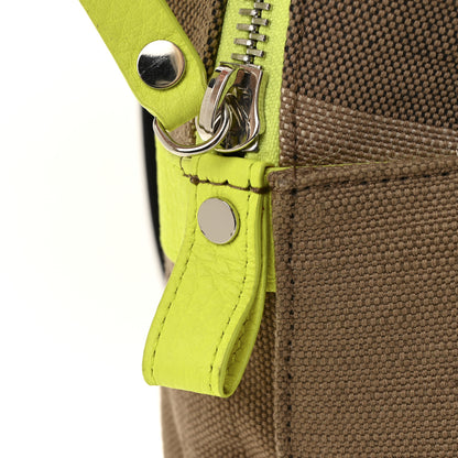 Burberry Jute Calfskin Mega Check Children's Backpack Neon Yellow 12 of 12