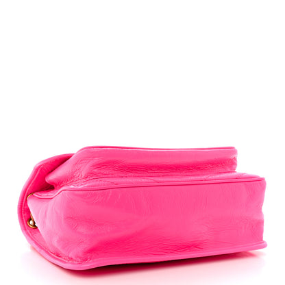 Saint Laurent Crinkled Calfskin Matelasse Monogram Medium Niki Chain Satchel Rose Glow 4 of 10