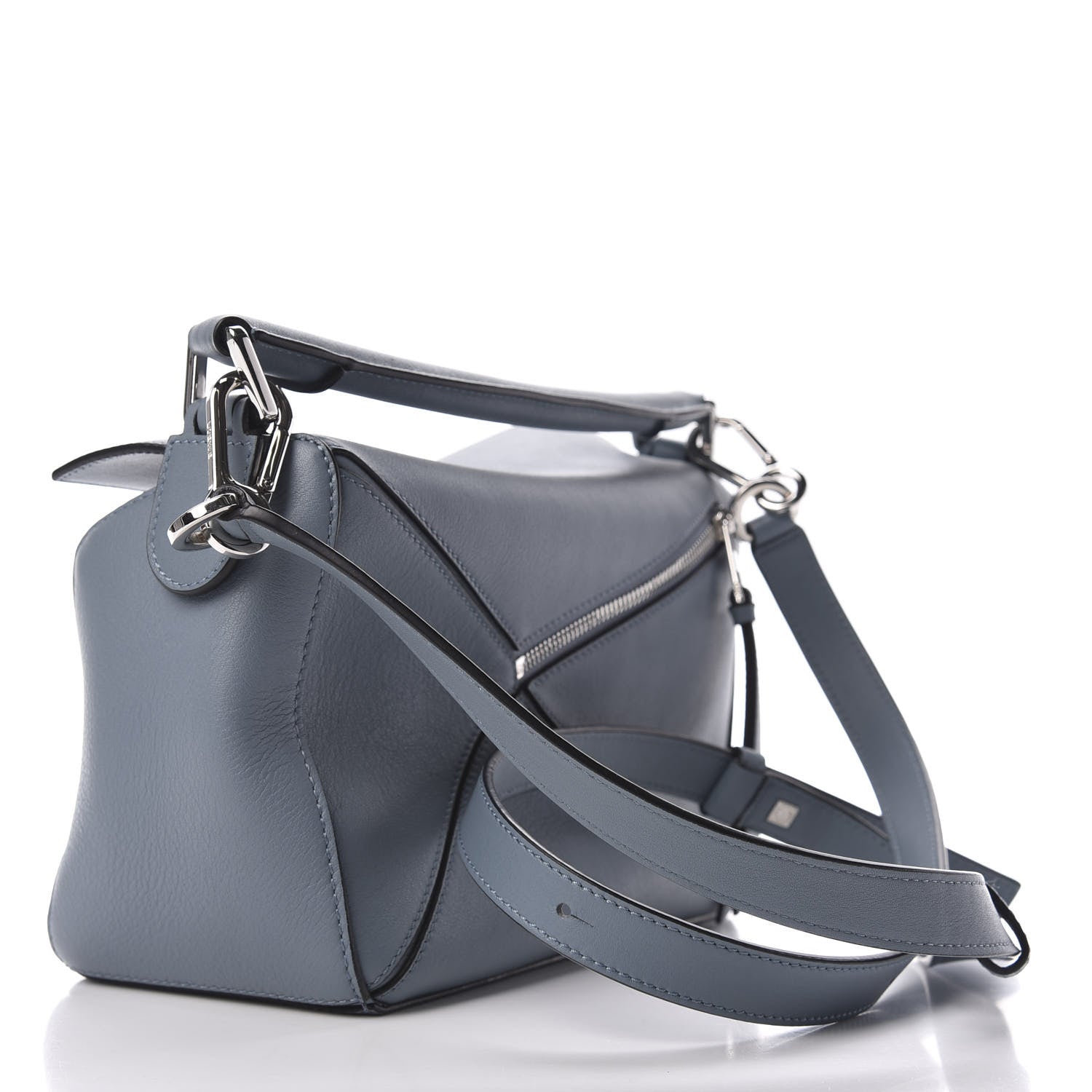 Loewe Calfskin Small Puzzle Bag Stone Blue 3 of 9