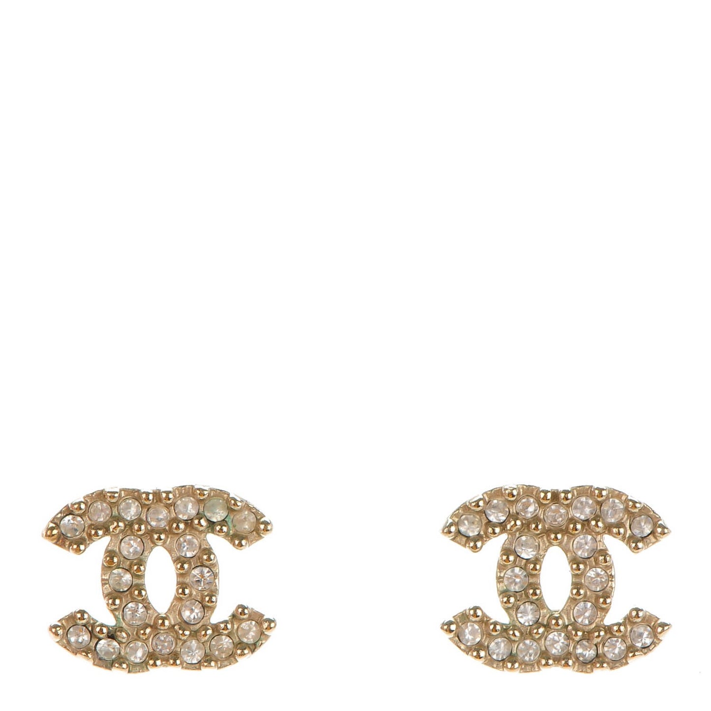 Crystal CC Earrings Gold