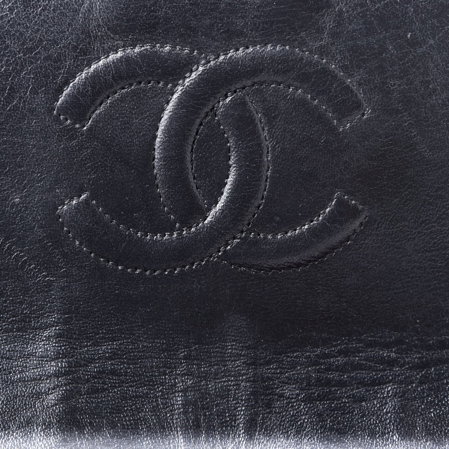 Lambskin Quilted Small Single Flap Black