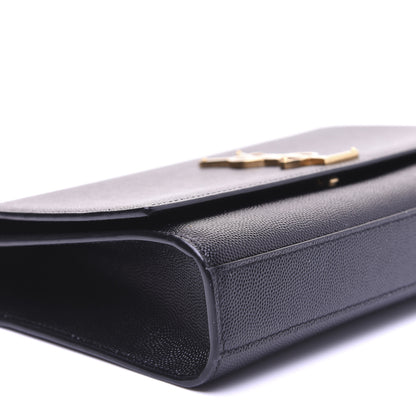 Saint Laurent Grain De Poudre Medium Classic Monogram Kate Satchel Black 6 of 14