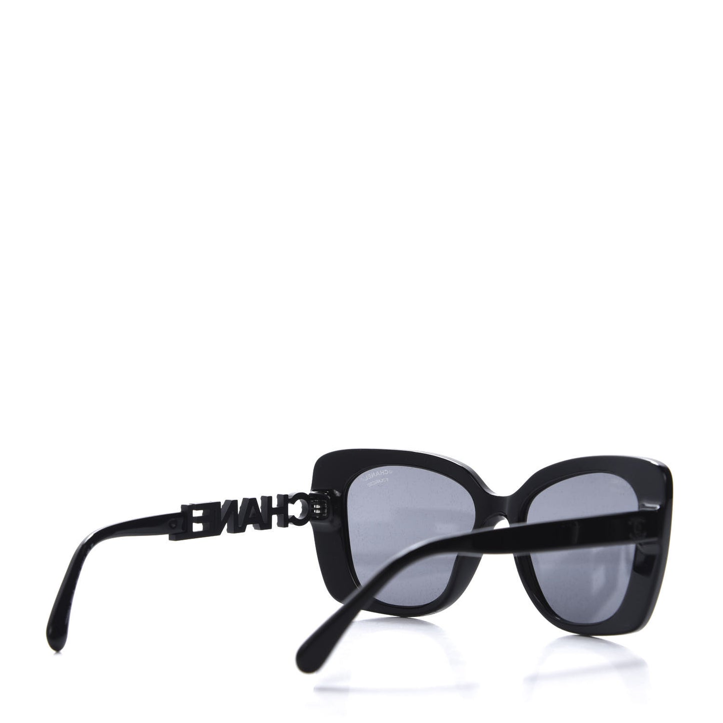 Acetate Strass Polarized Square Sunglasses 5422-B Black