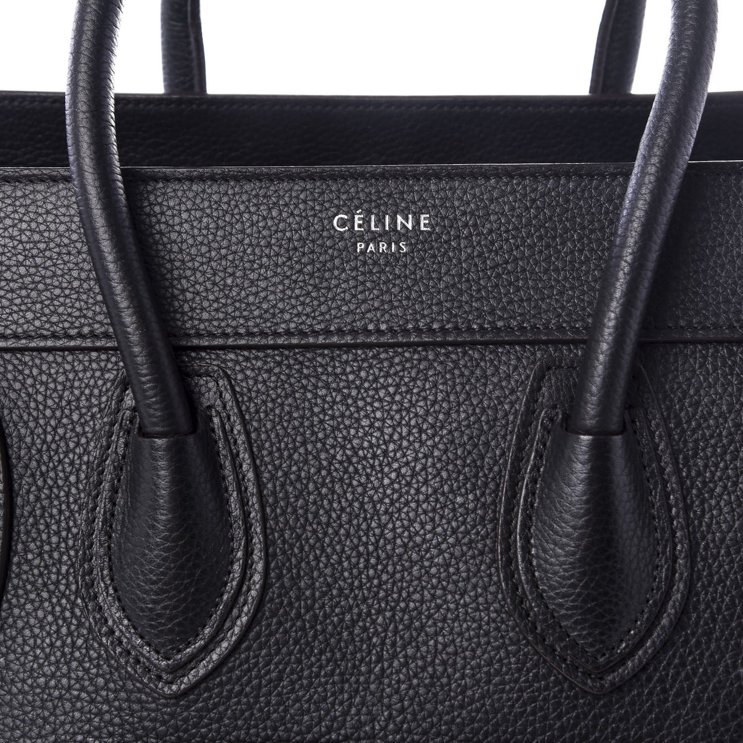 Drummed Calfskin Micro Luggage Black