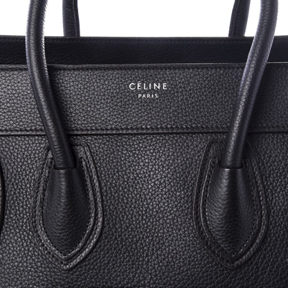 Celine Drummed Calfskin Micro Luggage Black 8 of 8