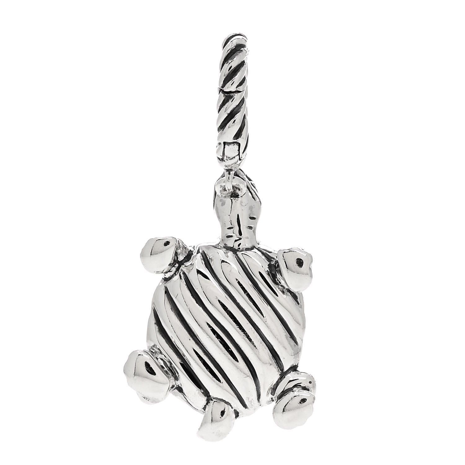 David Yurman Sterling Silver Turtle Enhancer Pendant 3 of 5