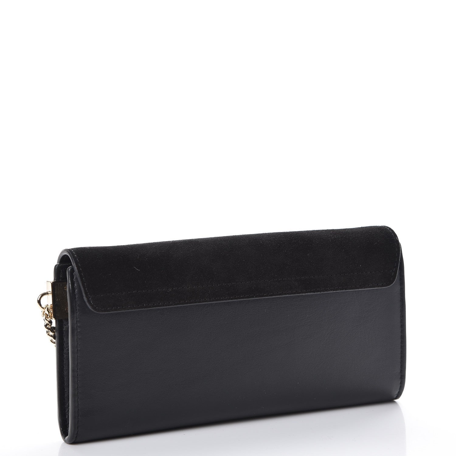 Chloe Suede Calfskin Faye Wallet Black 3 of 8