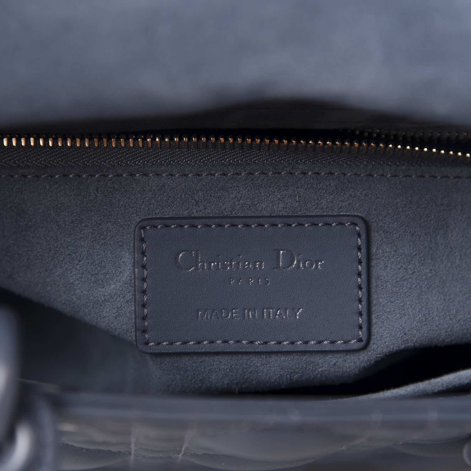 Christian Dior Ultra Matte Calfskin Cannage Small My ABCDior Lady Dior Dark Denim Blue 8 of 11