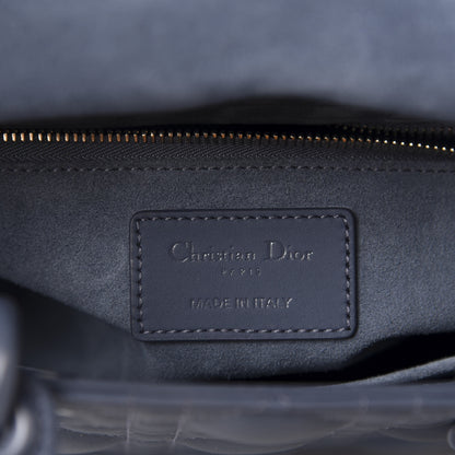 Christian Dior Ultra Matte Calfskin Cannage Small My ABCDior Lady Dior Dark Denim Blue 8 of 11