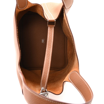 Hermes Taurillon Clemence Picotin Lock 22 MM Gold 5 of 13